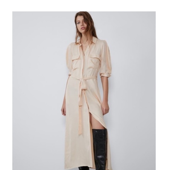 Zara Satin effect Maxi Dress - Picture 1 of 6